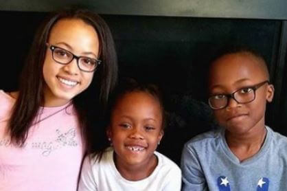 Naomi Lashley with her siblings Kyra Lashley and Myles Lashley.